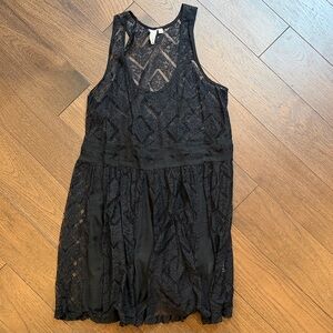 Anthropologie by Eloise Black Lace Dress Large C5-035